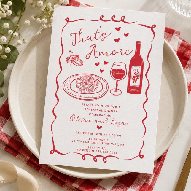 C'est l'Amore Invitation de Dîner de Répétition It (Créateur téléchargé)