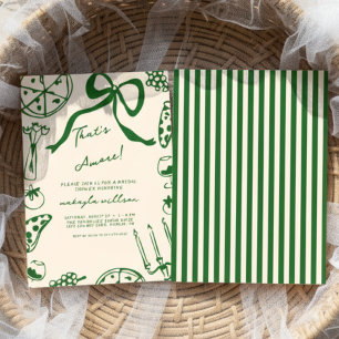 C'est l'Amour carte de douche de mariage verte des