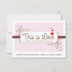 C'EST L'AMOUR Carte de la Saint-Valentin (Rose)