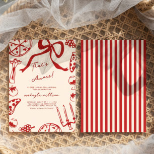 C'est l'Amour Rouge Invitation de Fête de Mariée I