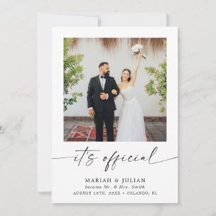 C'est l'annonce officielle de mariage avec photo