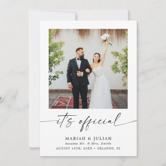 C'est l'annonce officielle de mariage avec photo