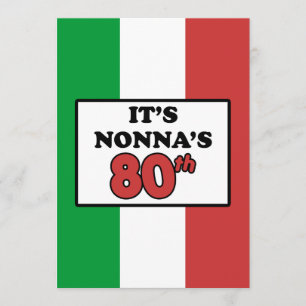 C'est le 80ème anniversaire de Nonna Invitation du