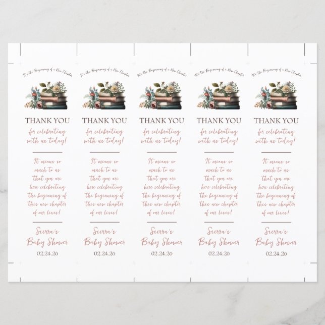 C'est le début d'un nouveau chapitre Marque-page F (Devant)