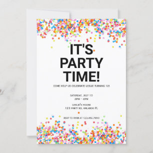C'est le moment de la fête Invitation d'anniversai