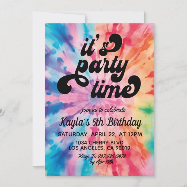C'est le moment de la fête Invitation d'anniversai (Devant)