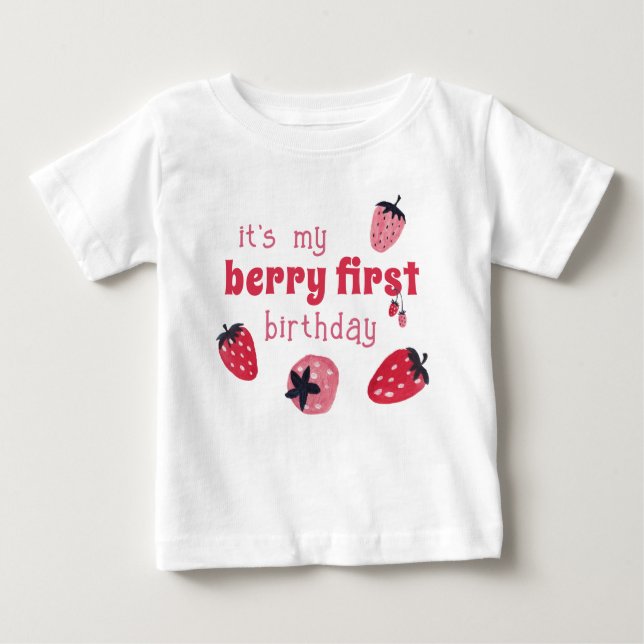 C'est le T-shirt My Berry First Birthday (Devant)