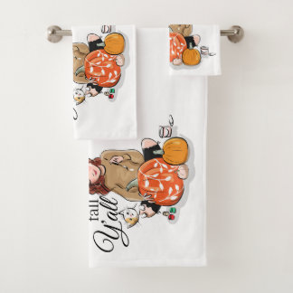 C'est l'ensemble de serviettes de bain Fall Y'all