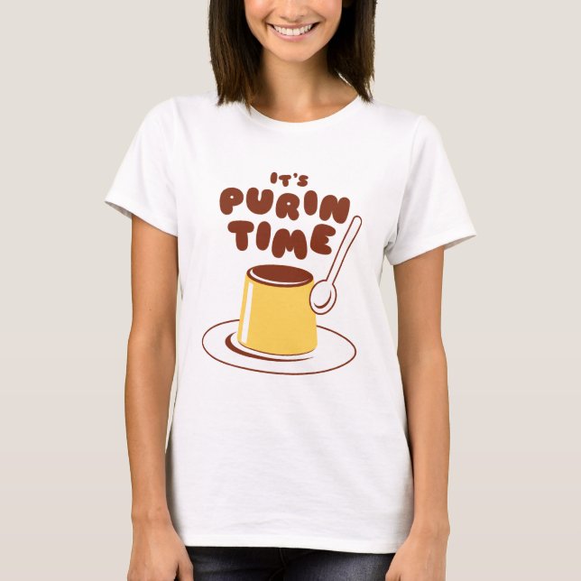 C'est l'heure de Purin (Marron) T-shirt (Devant)