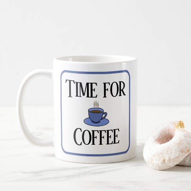 C'est l'heure du café, de la tasse bleue. Personna (Avec donut)