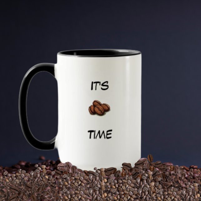 ☕ C'est l'heure du café Mug – Un cadeau amusant po (Créateur téléchargé)