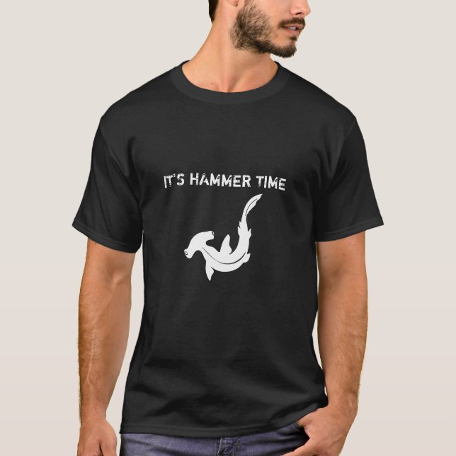 C'est l'heure du marteau T-shirt homme requin (Devant)