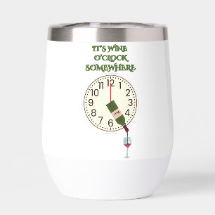 C'EST L'HEURE DU VIN blanc horloge à vin drôle 11