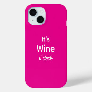 C'est l'heure du vin étui téléphone rose