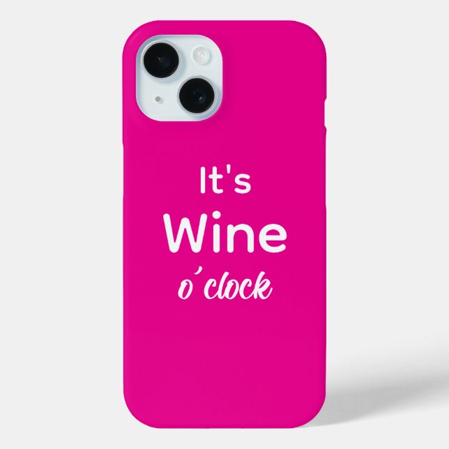 C'est l'heure du vin étui téléphone rose (Verso)