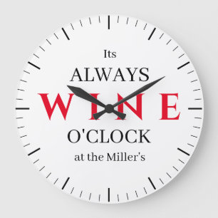 C'est l'heure du vin Horloge murale   Bar à vin dr