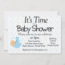 C'est l'heure d'une invitation Baby shower