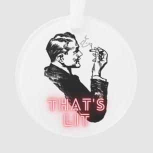 C'est Lit - Funny Retro Vintage Smoker Ornament