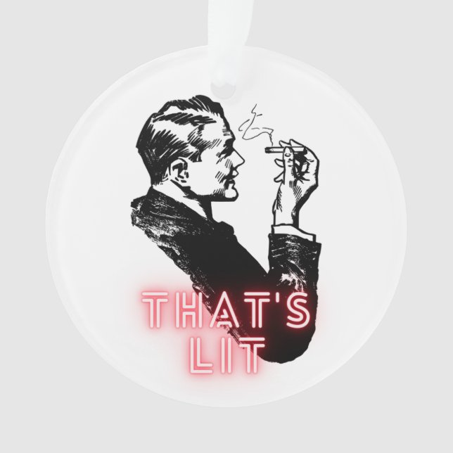 C'est Lit - Funny Retro Vintage Smoker Ornament (devant)