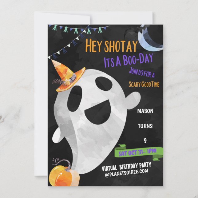 C'Est Ma Carte D'Invitation D'Anniversaire De Boo  (Devant)