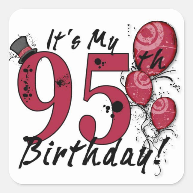 C'est mes stickers de ballons à 95ème anniversaire (Devant)