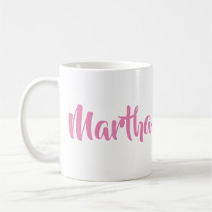 C'est moi. Martha dans la tasse de café rose