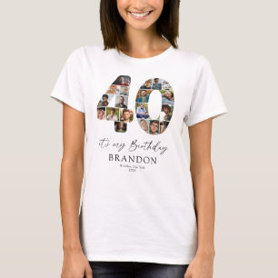 C'est mon 40e anniversaire T-Shirt photo personnal