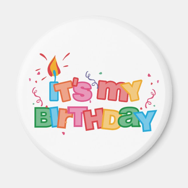 C'est mon aimant de lettres d'anniversaire (Devant)