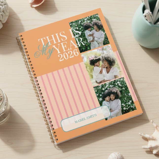 C'est Mon Année Grille de Photos Motivationnelle  (Make it your year with this This Is My Year Photo Grid Motivational Planner!)