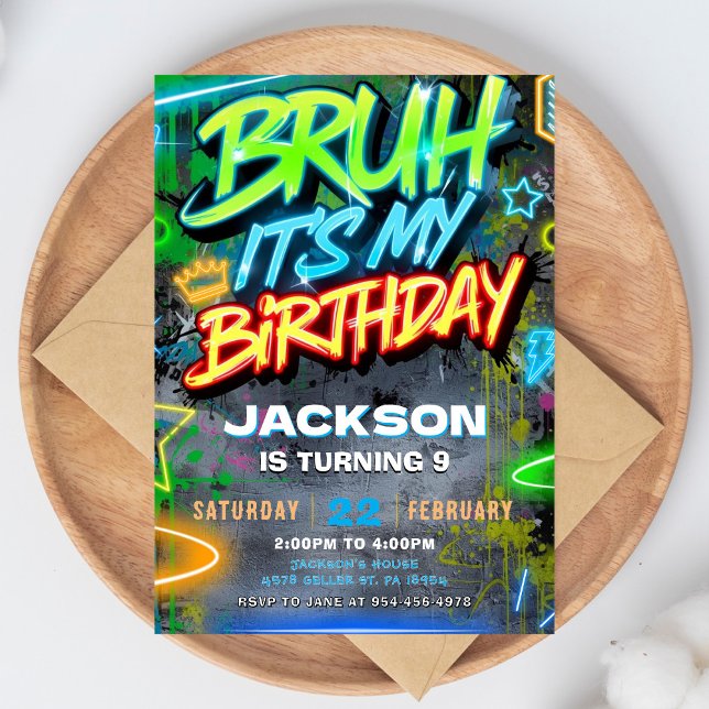 C'est mon anniversaire Invitation Drôle Fête Ado (Créateur téléchargé)