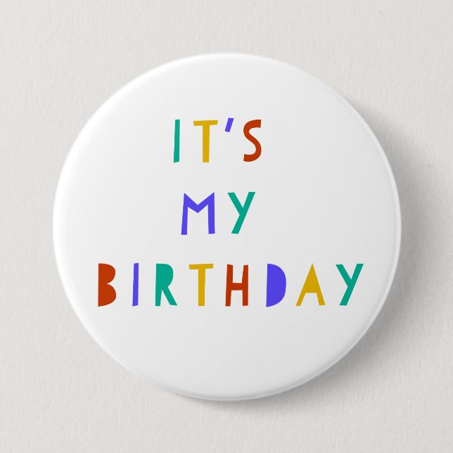 C'est mon Anniversaire Pin Badge Fête Enfants Favo (Devant)