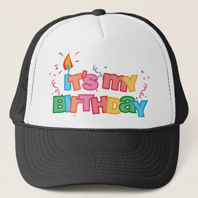C'est mon casquette de lettres d'anniversaire (Devant)
