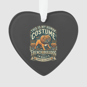 C'est Mon Costume Humain French Bulldog Pumpkin Ha