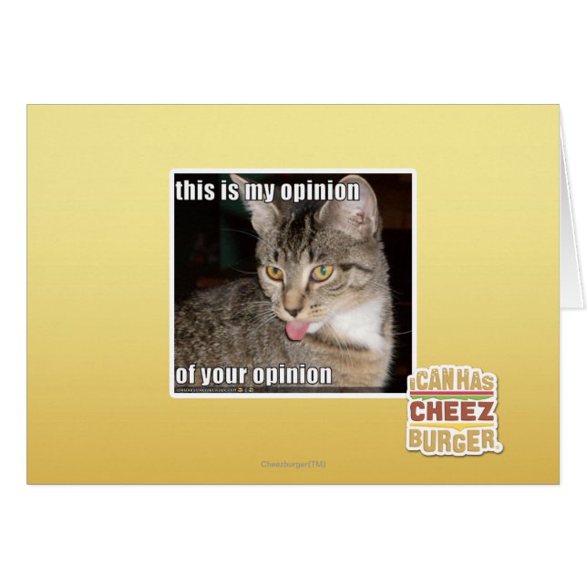 c'est mon opinion (Devant horizontal)