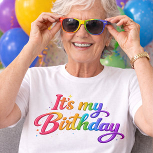 C'est mon T-Shirt arc-en-ciel multicolore d'annive