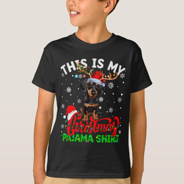 C'est Mon T-shirt De Noël Laid De Chien Teckel (Devant)