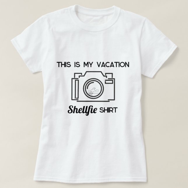 C'est mon T-Shirt Shellfie de vacances – TShirt po (Design devant)