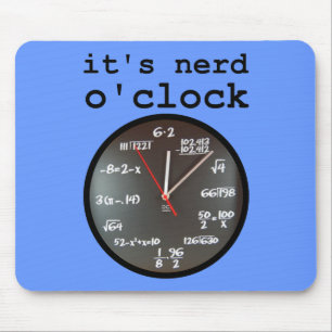 C'est Nerd O'Clock Drôle Horloge Tapis de Souris