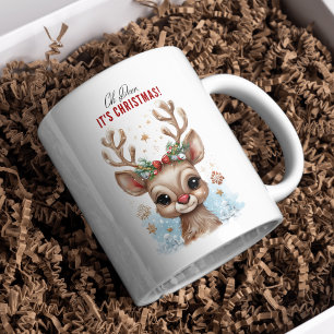 C'est Noël ! Cute Reindeer Mug