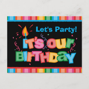 C'est notre invitation de carte postale de lettres