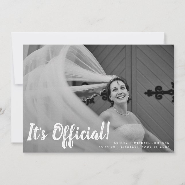 C'est officiel 2 Mariage photo Faire-part (Devant)