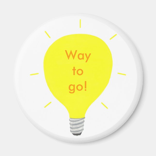 C'est parti ! Magnets de l'ampoule positive Affirm (Devant)