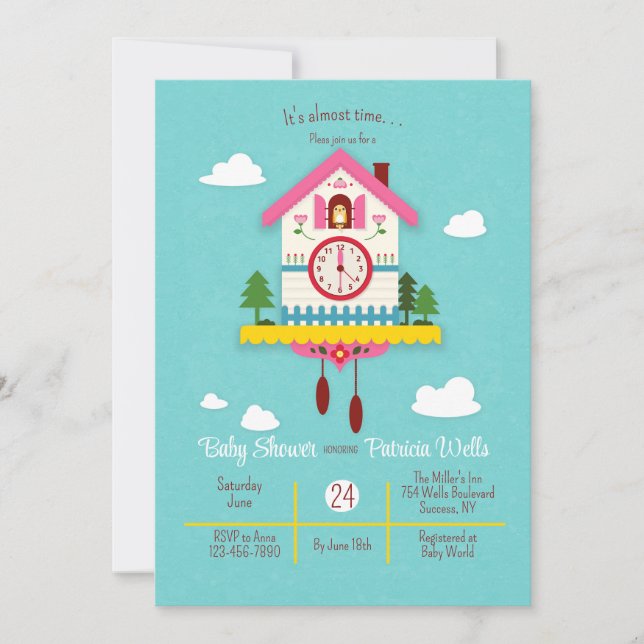 C'est presque temps Baby shower Invitation (Devant)