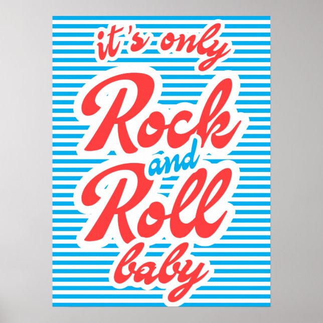 C'est que Rock And Roll Baby, poster de rock, musi (Devant)