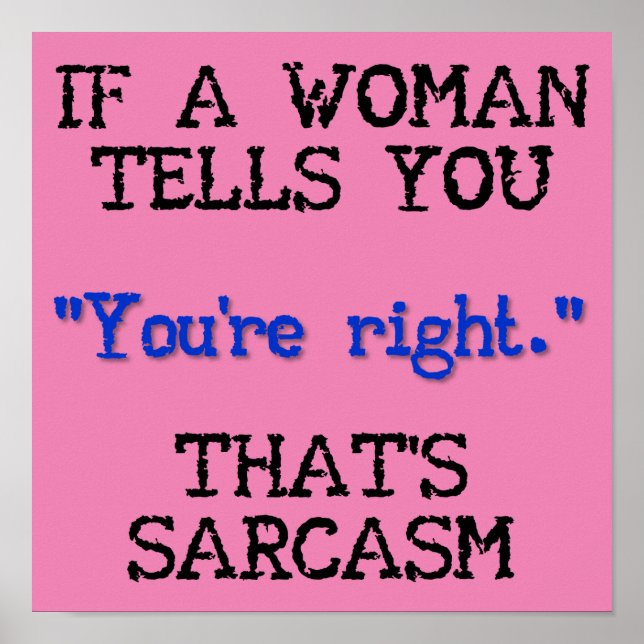 C'est Sarcasm Funny Poster Signe (Devant)