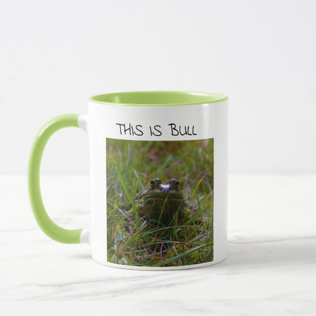 "C'EST tasse de grenouille mugissante de BULL" (Gauche)