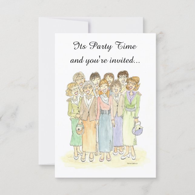 C'est temps de fête mes amis Invitation (Devant)