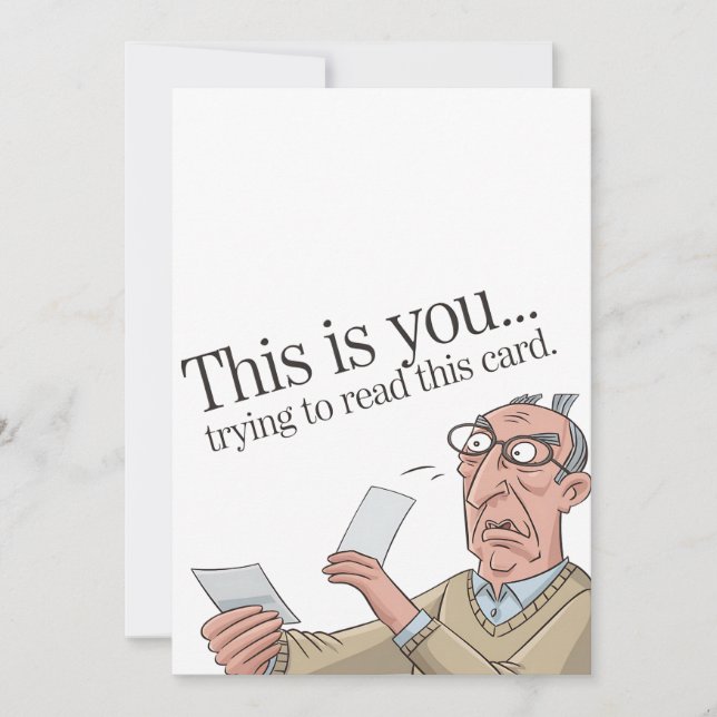 C'est toi qui essaies de lire cette carte drôle pa (Devant)