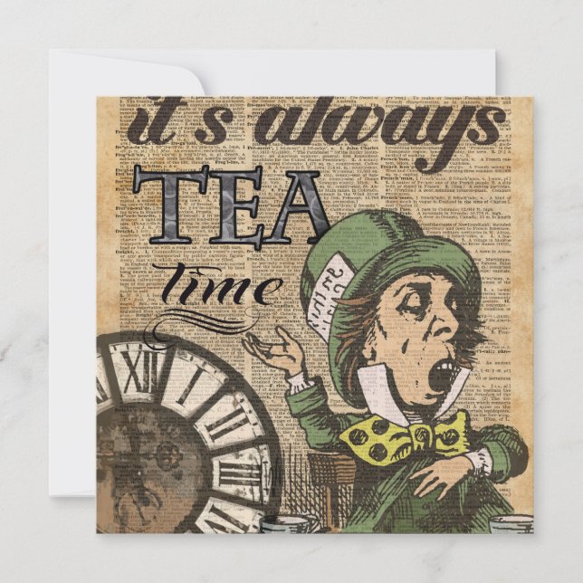 "C'est toujours l'heure du thé" Art du dictionnair (Devant)