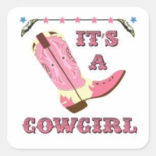 C'est un autocollant de cow-girl